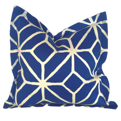 Geometric Cotton Blend Reversible Pillow Cover