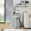 Table basse de style tambour avec incrustation de miroir en cristal, table décorative argent polygonale, mobilier moderne de luxe au design moderne