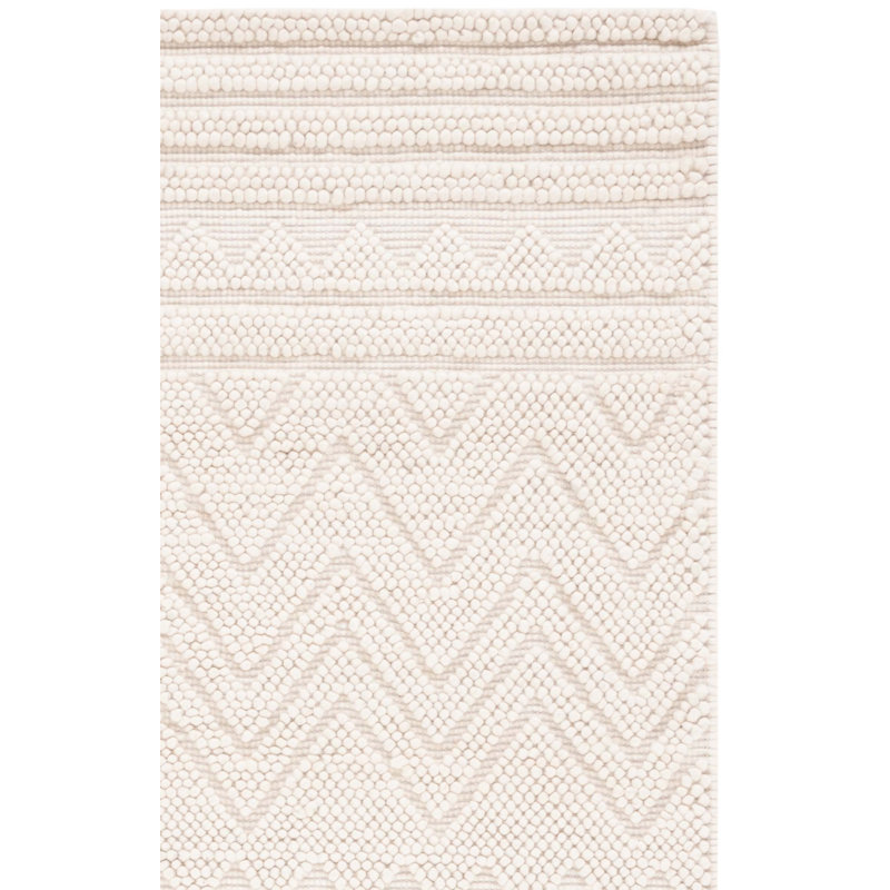 Tapis beige clair en coton tissé à la main Natura, Rectangulaire 8 pi x 10 pi