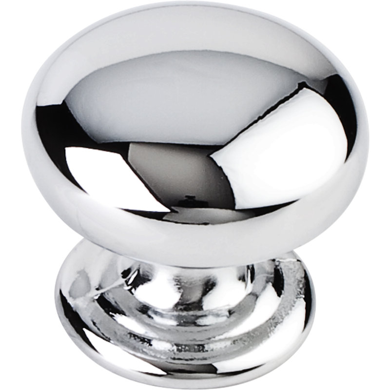 Poignée champignon Florence de 1 1/4 po de diamètre, Chrome poli