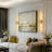 Set of 2 Modern Gold Linear Wall Sconces - Wireless Rechargeable LED Wall Lights with Remote, Adjustable Brightness, No Wiring for Bedroom & Living Room-1132887659