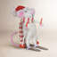 Ornement figurine suspendu de décoration skieur mouse