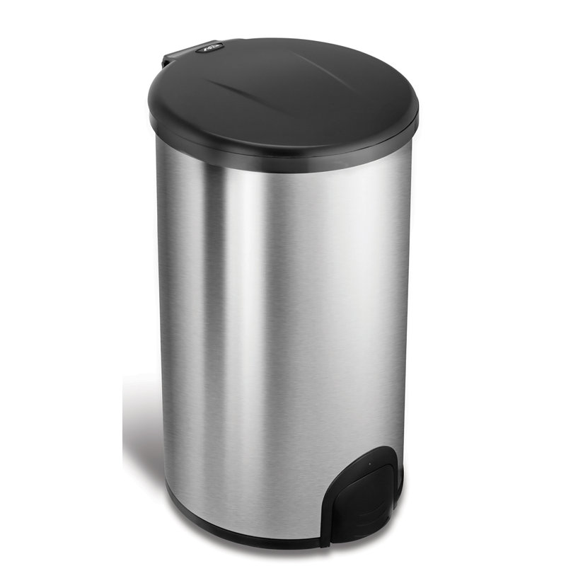 Steel Kitchen Trash Can - 11.9 Gallons