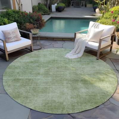 Tapis intérieur / extérieur vert Orlena 