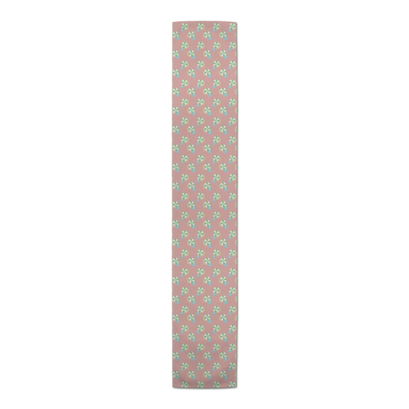 Chemin de table rectangulaire, 72 po x 16 po, Rose / vert