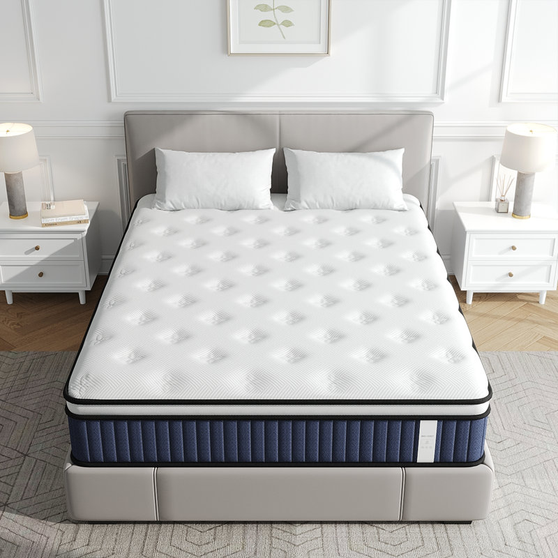 12" Medium Memory Foam Hybrid Mattresses with Certipur-US Certified Pocket Spring, Pressure Relief, and Motion Isolation, 12"