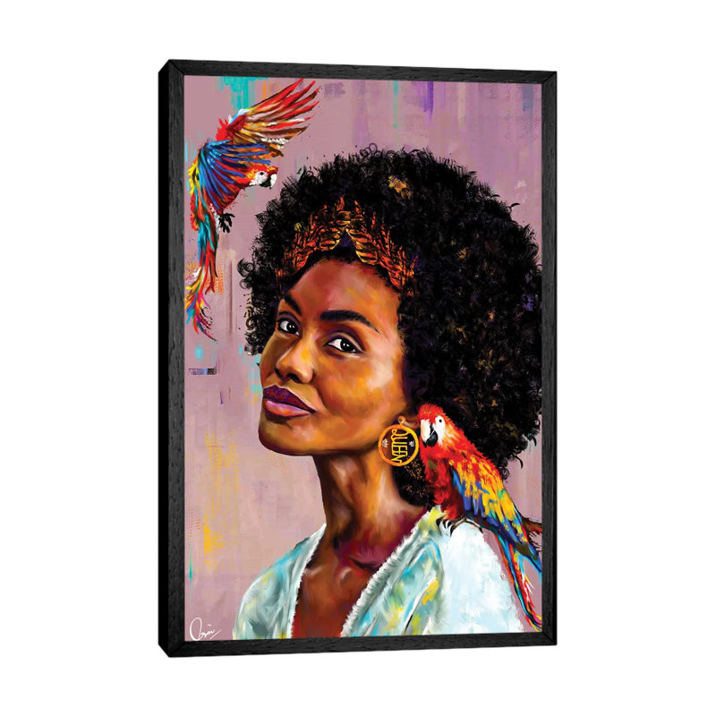 Lisa by Crixtover Edwin - Print on Canvas, 66.04 cm H x 45.72 cm W, Black Framed