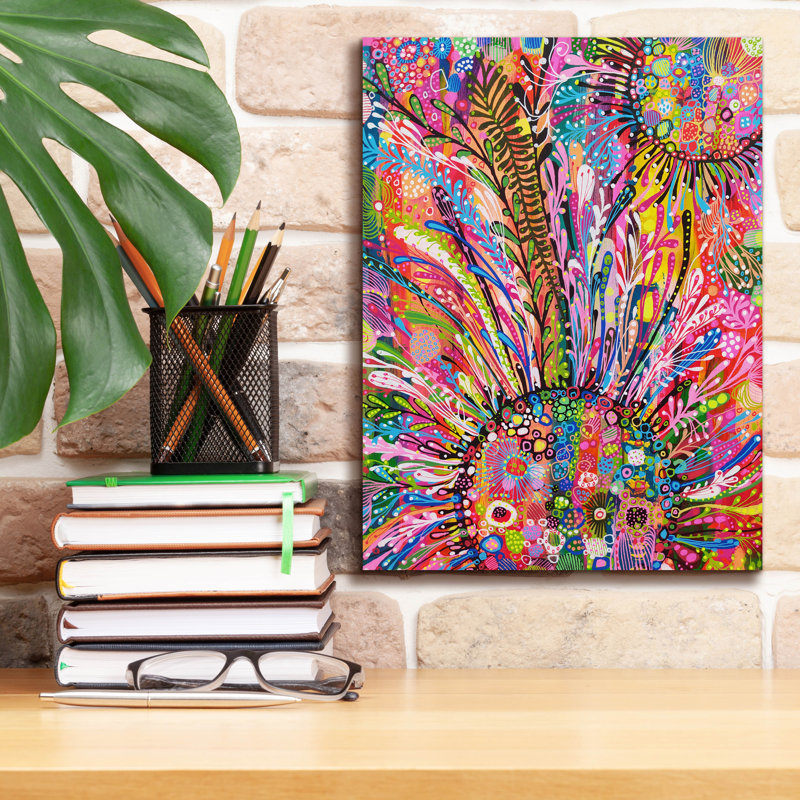 «Summer Is Here2» par Noemi Ibarz, art mural sur toile, 18 po x 26 po, H 16 po x l 12 po x P 0,75 po