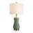 22.5in. Green Ceramic Table Lamp With Drum Shade