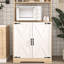 Garde-manger à 2 portes avec 3 tablettes - Compartiment de cuisine moderne, amplement de rangement pour la salle à manger, électroménagers, espace de rangement