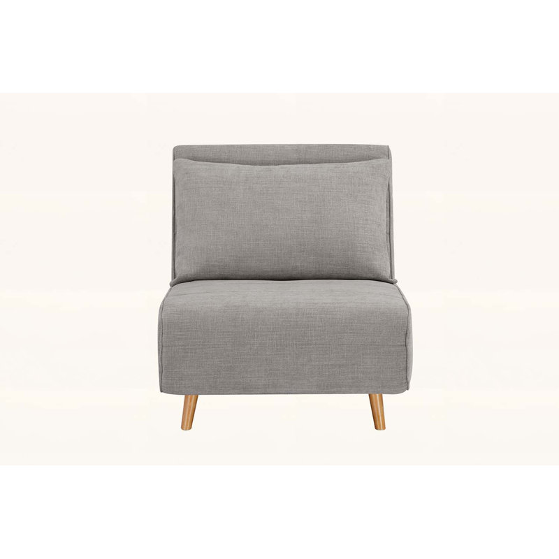 Chaise d'appoint 3 en 1 rembourrée pour les petits espaces et la multifonctionnalité, Gris
