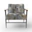 Chaise d'appoint rembourrée beige et grise-1540216976