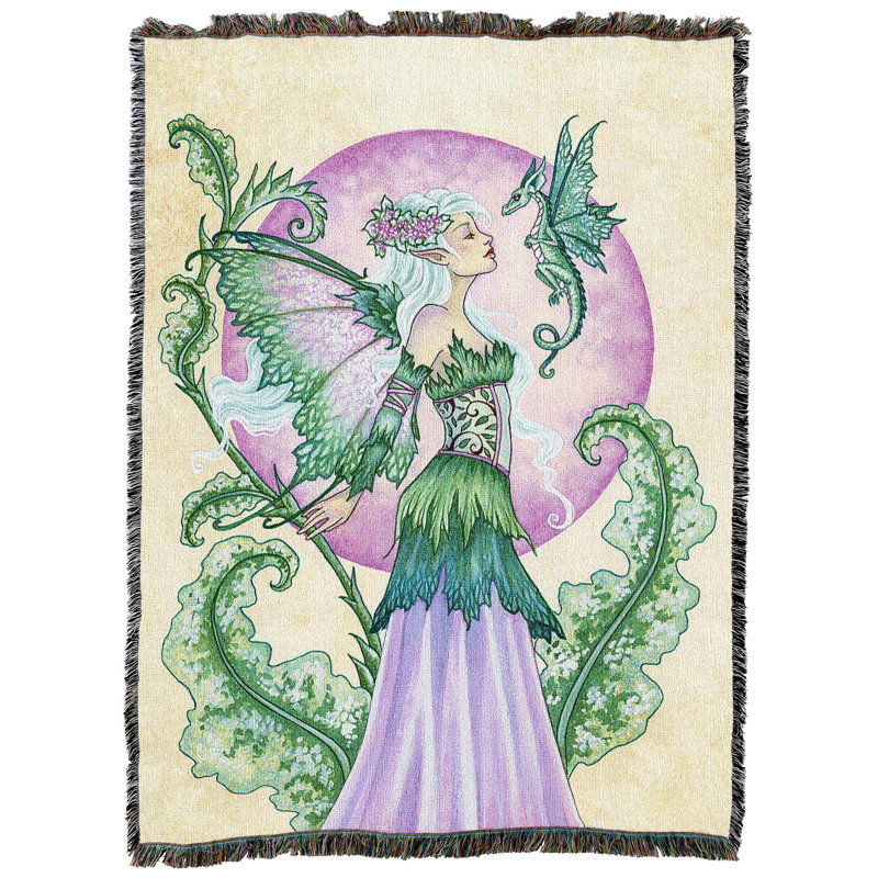 Pure Country Weavers Discovery Fairy Blanket by Amy Brown - Gift Fantasy Tapestry Throw Woven from Cotton - Made in The USA (72x54)