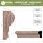 Wm392 - Moulure en bois franc de rail de chaise Americraft, P 1 po x l 2 3/8 po x L 96 po, peuplier teinté-96930541