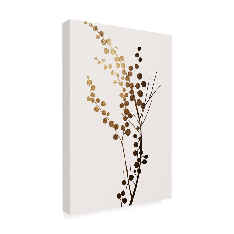 Art sur toile Kubistika Golden Brench 1, H 24 po x l 16 po x P 2 po