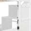 Lit mezzanine simple avec deux commodes-1103982722
