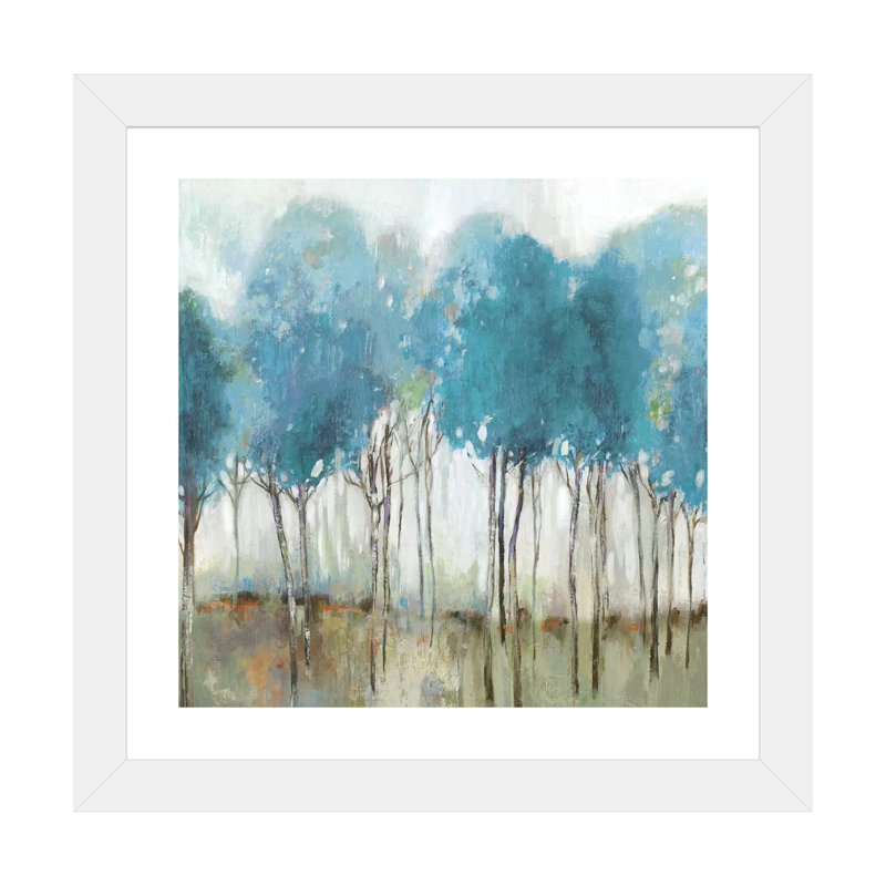 "Misty Meadow I" par Allison Pearce, reproduction d’art, H 24 po x l 24 po x p 1 po, Papier encadré blanc, Blanc