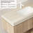 48"Bathroom Vanity with Drawer and 2 Doors, Travertine Countertop and Ceramic Basin, Pre-Assembled-654739830-654739831