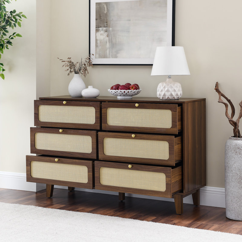 Commode à tiroirs, Noyer naturel