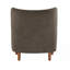 Fauteuil club à oreilles rembourré avec pieds en bois massif, conception moderne pour le confort et la durabilité-542992567
