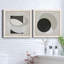 Moderniste Neutre III, ensemble de 2 reproductions d'art sur toile encadrées-1143163486-1143163463