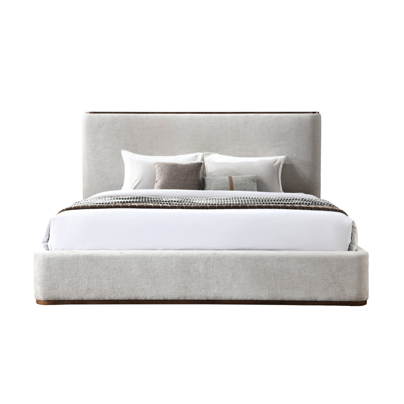 Orane Gray Fabric Queen Bed