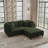 Michelyn 80.3"W 3 - Piece Corduroy Sectional Sofa with Ottoman for Comfort-1934982408