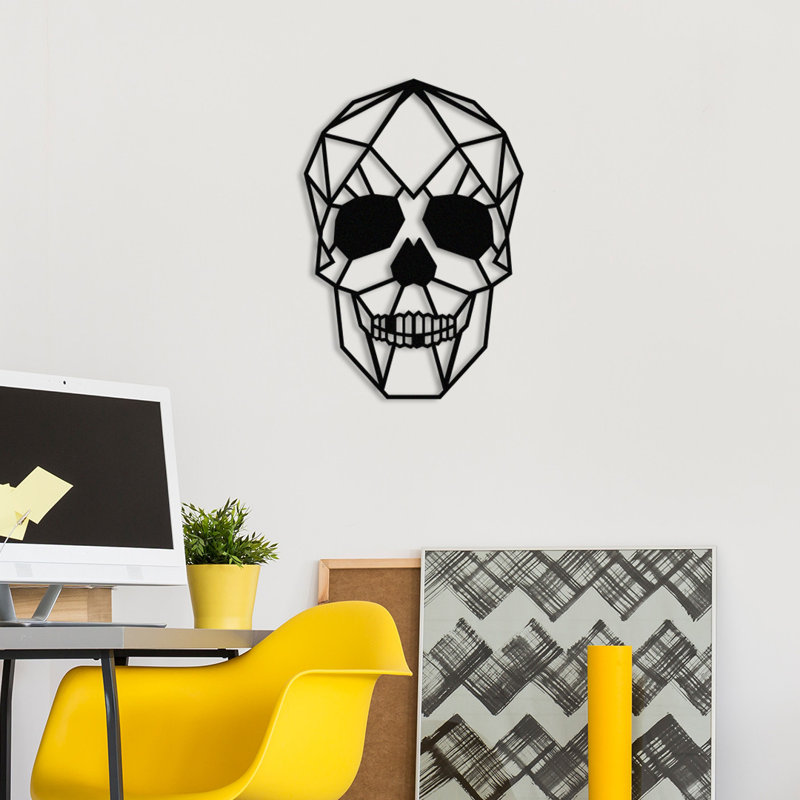 Élégant accessoire mural décoratif en métal, noir, 19,7 po x 13,8 po | Fabrication 100% durable en métal, épaisseur: 0,05 pouce | Parfait pour la décoration intérieure, le style moderne et l'art mural unique