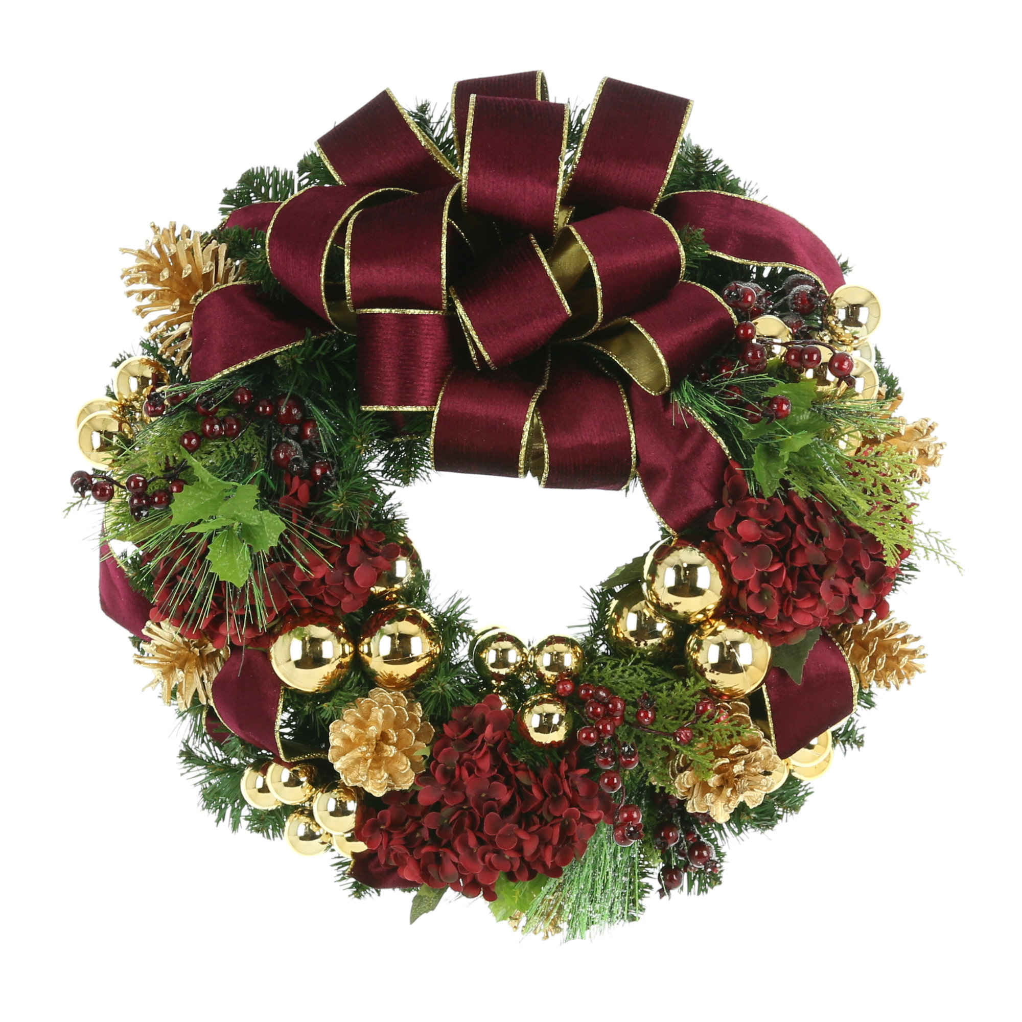The Holiday Aisle® Jhamal Althelia Faux Mixed Assortment 26'' Wreath ...