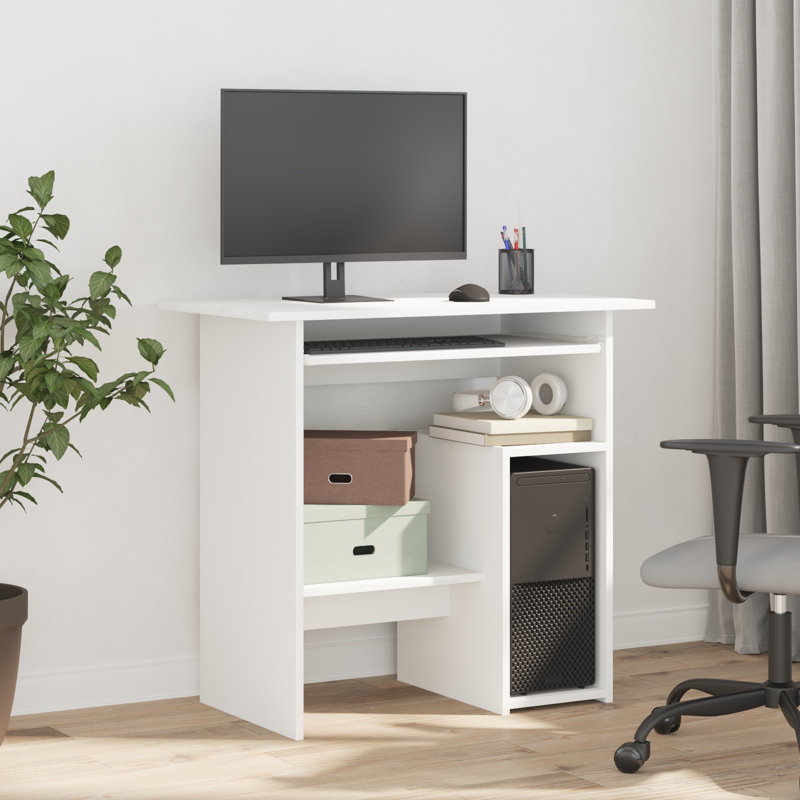 Desk Engineered Wood, White, Writing Desk