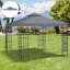 2 auvent de remplacement pour abri de jardin extérieur, 9,8 pi x 9,8 pi, gris foncé