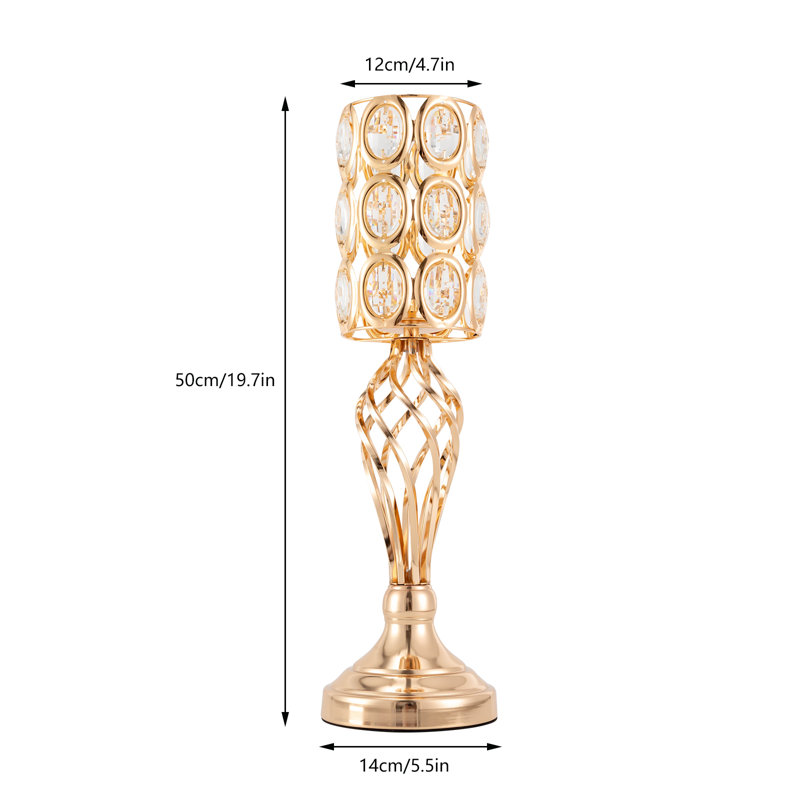 Gyimah Crystal Table Vase, Golden