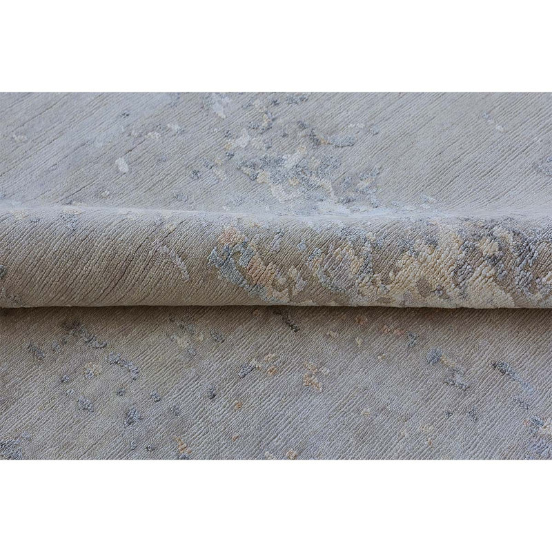 One-of-a-Kind High-Quality Hand-Knotted Gray/Light Blue Area Rug