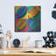 Art mural en métal luxueux «Ball Four Football C» par Wild Apple, 12 po x 12 po-2072639330