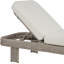 Chaise longue d'extérieur en oléfine crème et osier Audiel-129907351