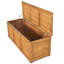 Gymax 47.5'' W 47 Gallons Solid Wood Acacia Deck Box in Natural Teak