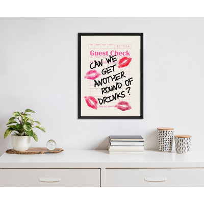 «Autre Round Round Check» par Alli Standefer, reproduction d'art sur toile encadrée