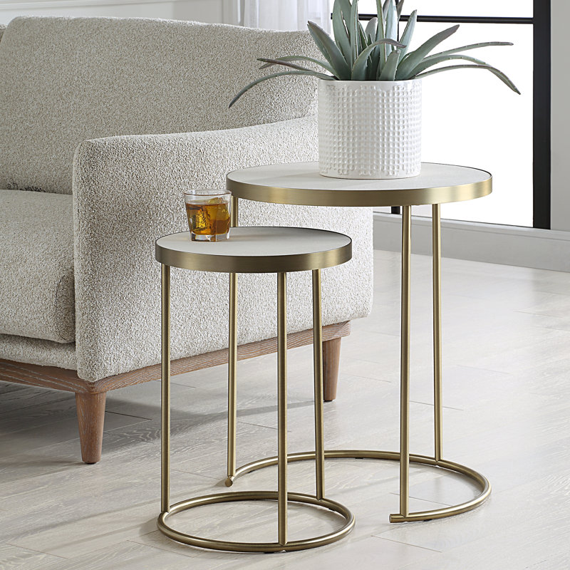 Ruvi White Nesting Tables