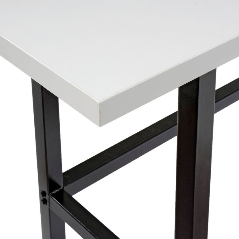 Metal Base Writing Desk with Power Outlet, 42" H  x 96" W x 36" D
