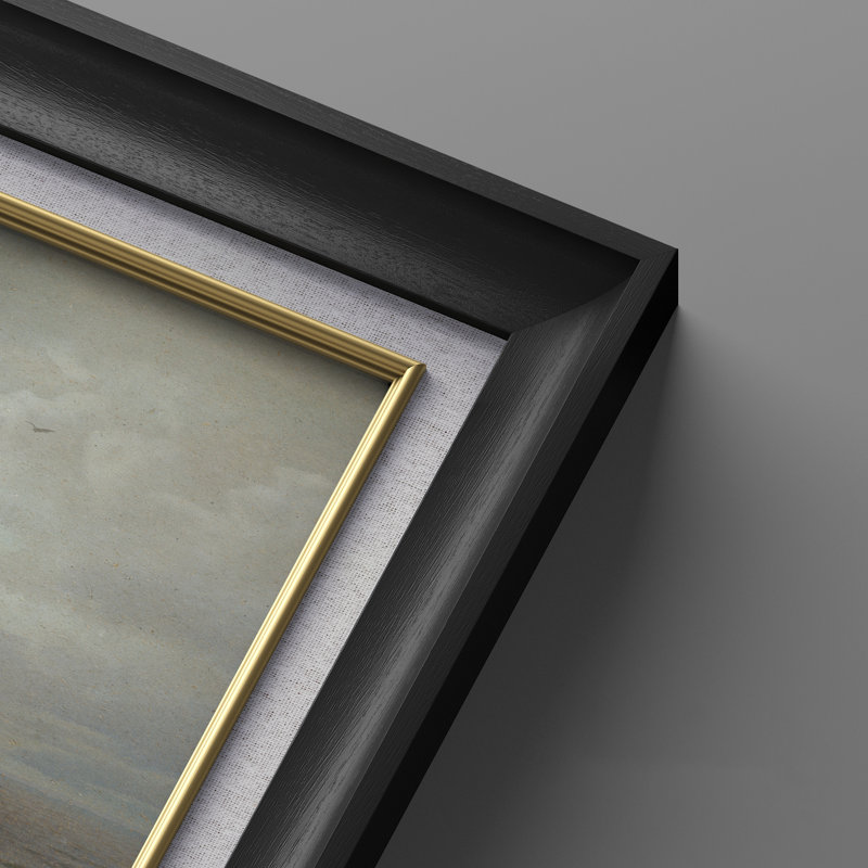 Ensemble de 2 œuvres d'art encadrées de qualité supérieure sur toile de qualité supérieure avec cadre de 26 po x 36 po, Noir