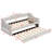 Upholstered Daybed With LED Belt And Trundle-1949385109