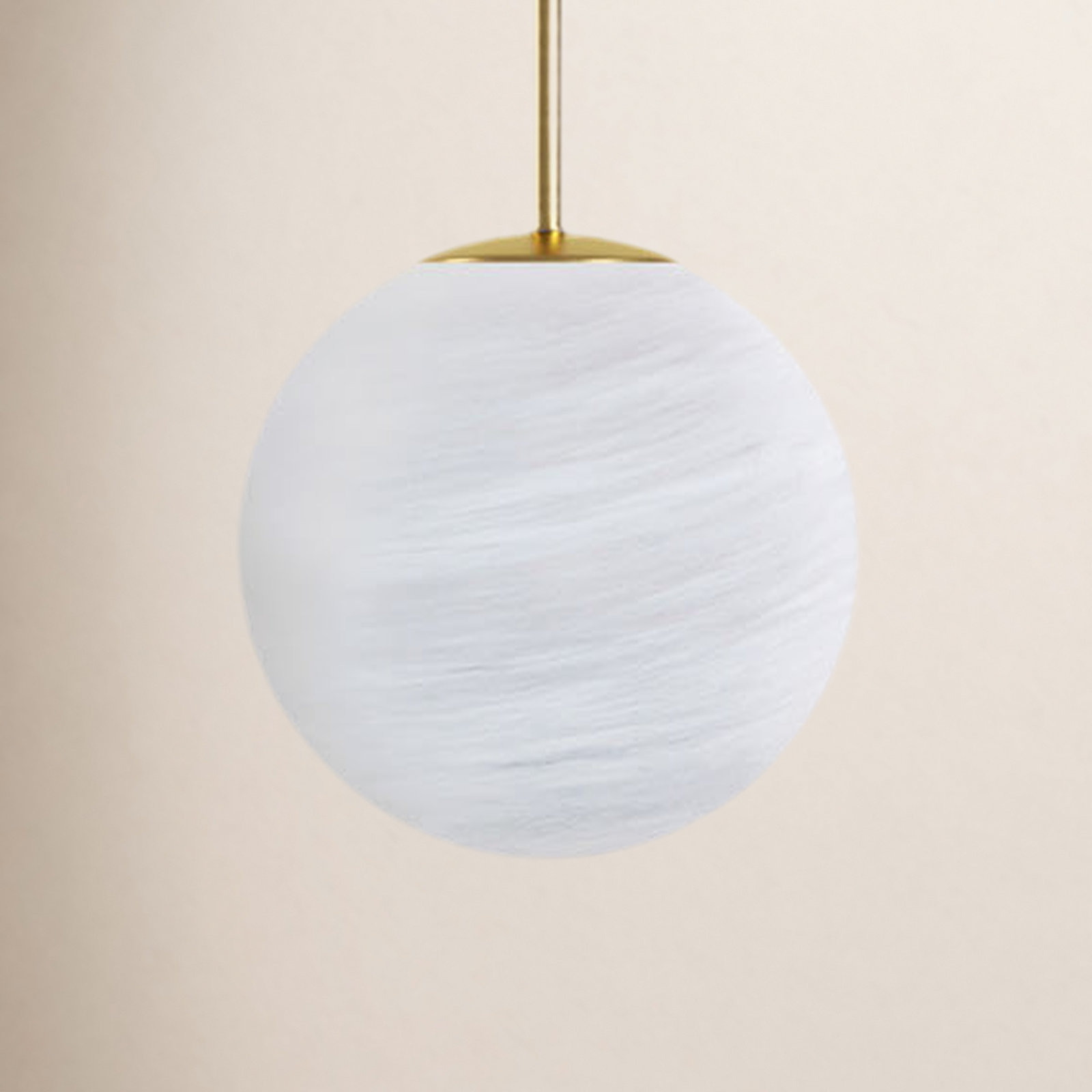 Lio Dimmable Glass Single Light Pendant, Brushed Brass