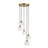 Marseille 5 - Light Shaded Geometric Chandelier in Natural Brass-1599888775-1599888772