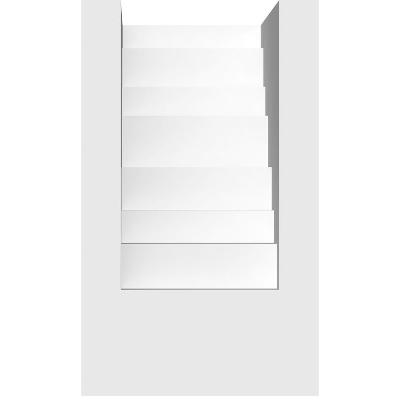 3"W x 5"D x 5"H Standard Landon Architectural Grade PVC Bracket, 5" H x 3" W x 5" D