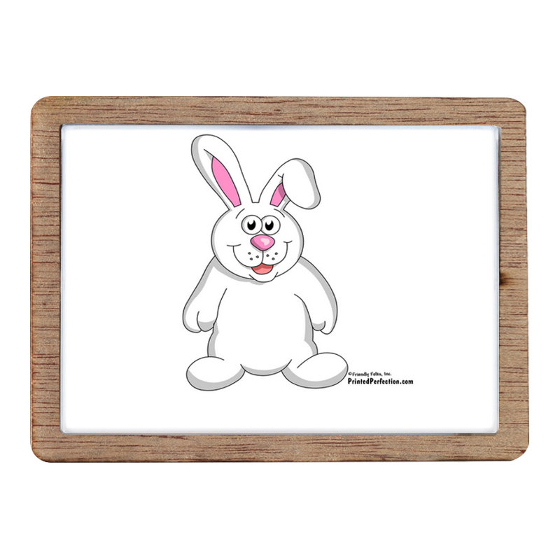 Aimant en bois personnalisé Lapin lapin - Grand cadeau!, Oui