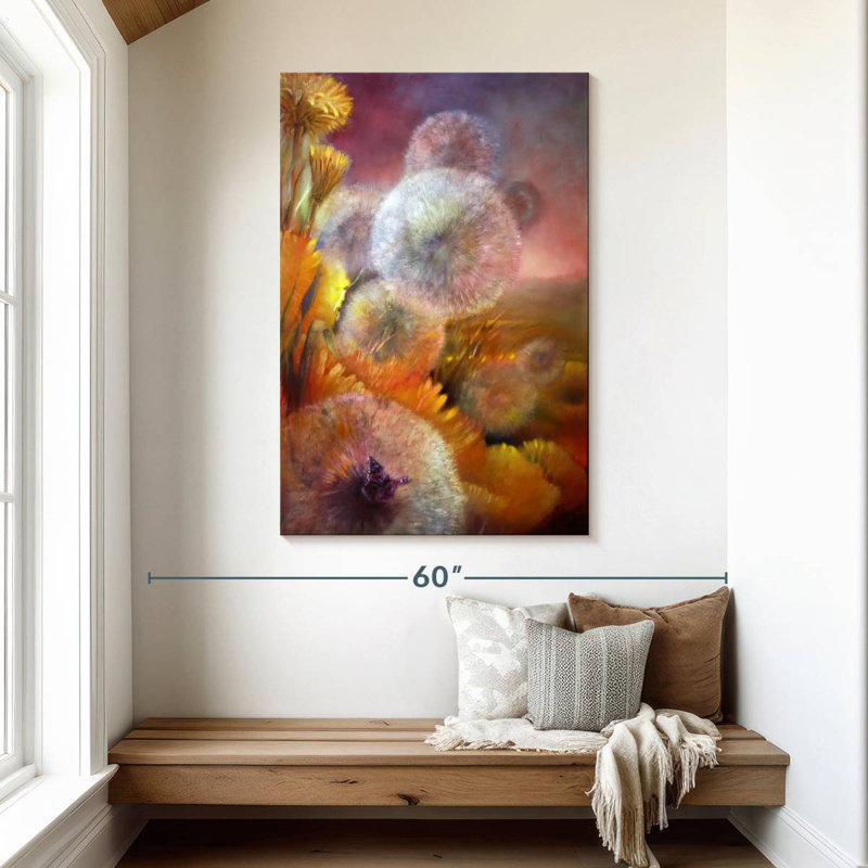 Harnek Dandelion And Butterfly, 48" H x 32" W