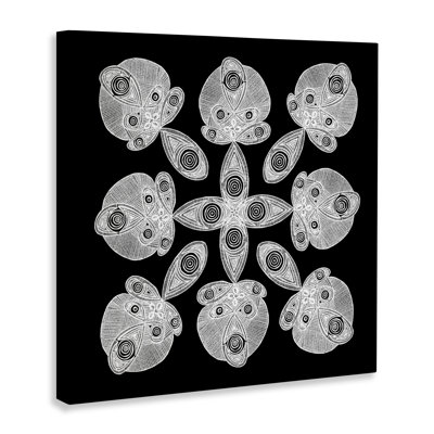 Fractal Symmetry in Monochrome Canvas, design by El Perkin