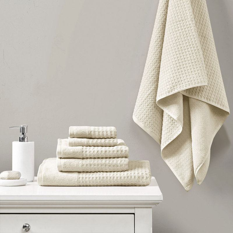 Cotton Antimicrobial Bath Towel 6 Piece Set, Taupe