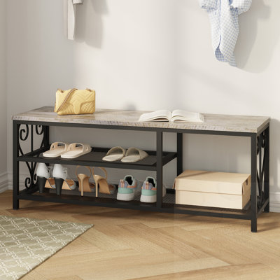 Shoe Storage Bench With Shelves