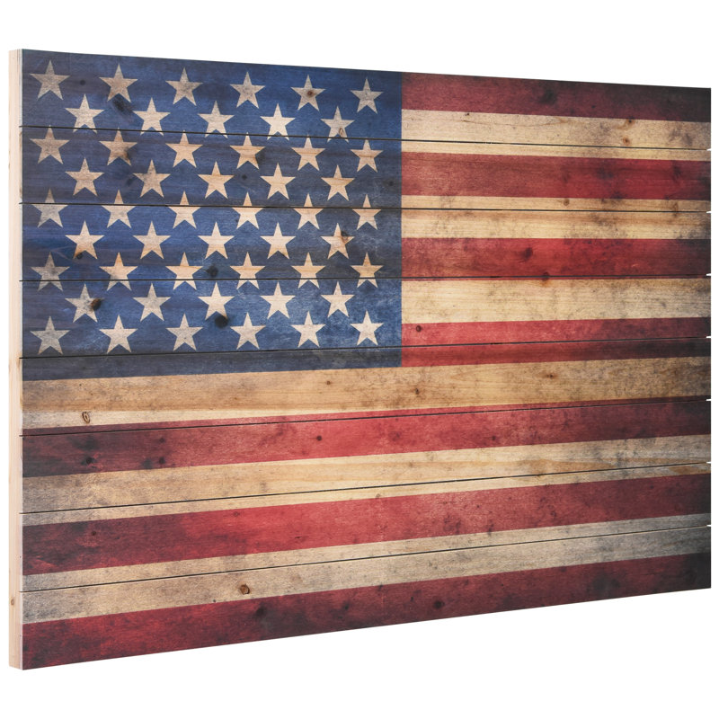 « american rêve », impression sur bois